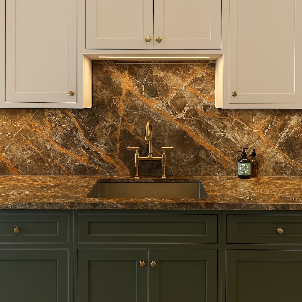 Custom stone cabinetry detail